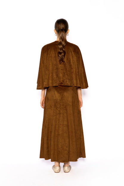 Contemponari-Lotus Dress-Brown