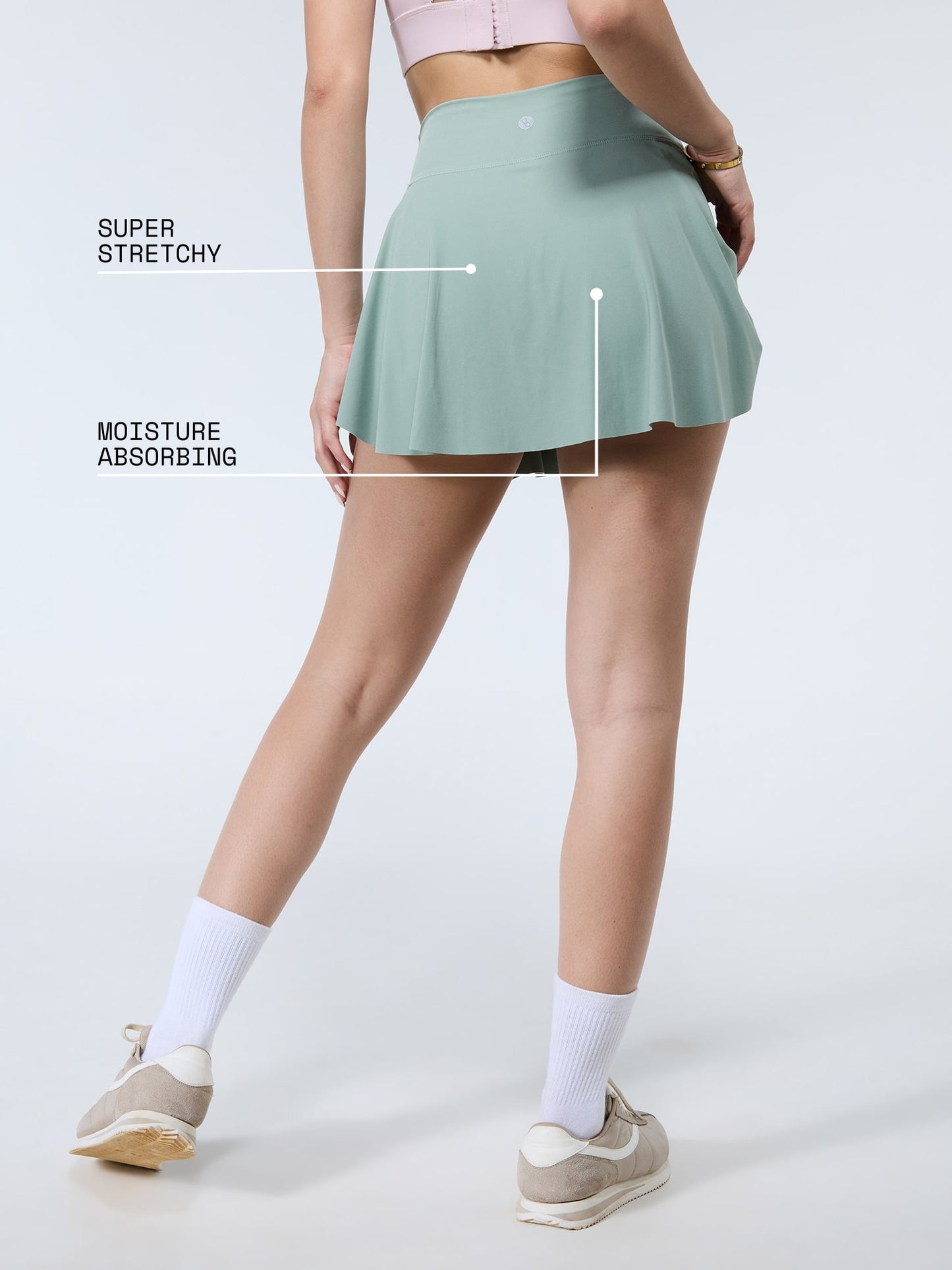 Sage Swirl Tennis Skorts