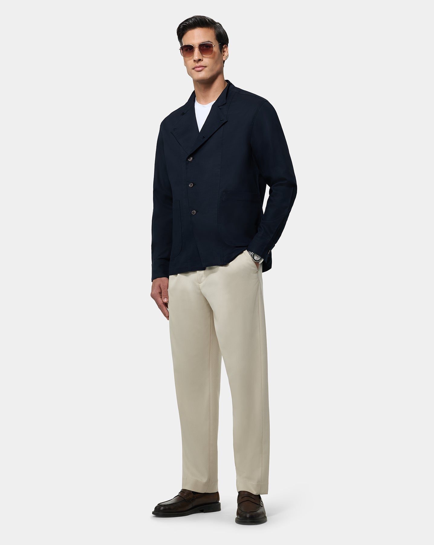 The Double Breasted Shacket Navy