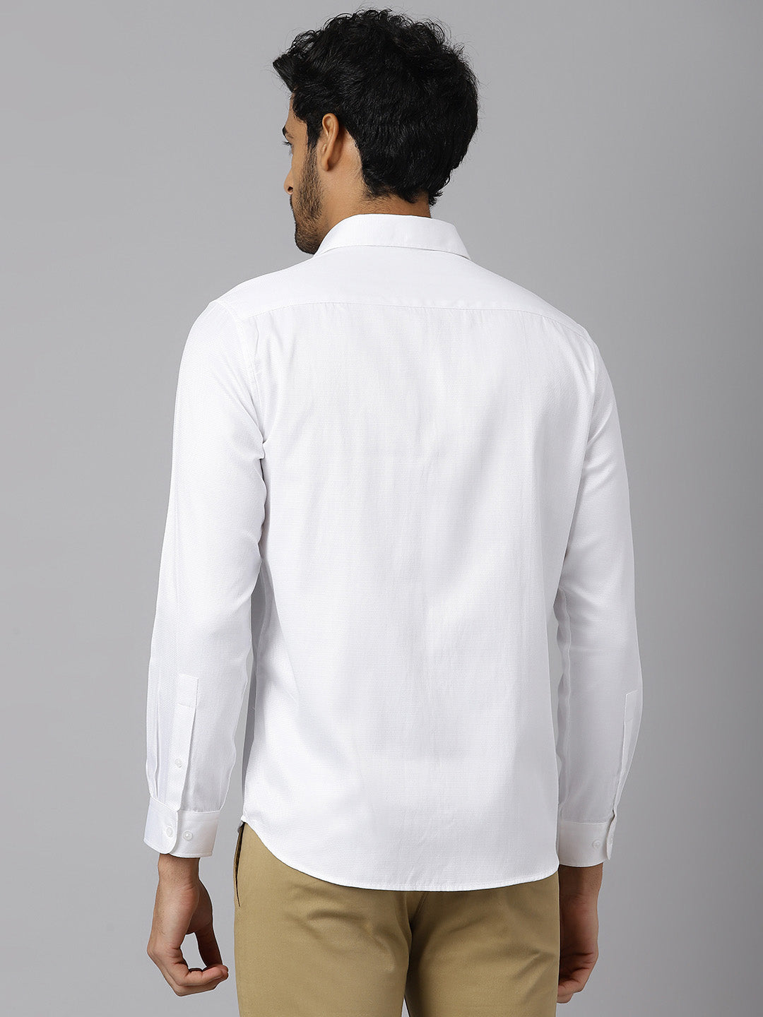 Cutaway Collar Pure Cotton White Shirt - Bay Area