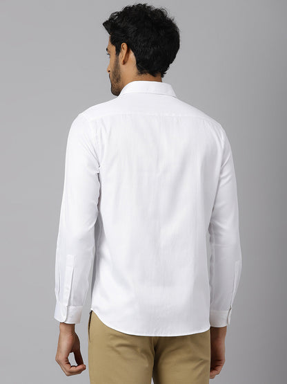 Cutaway Collar Pure Cotton White Shirt - Bay Area