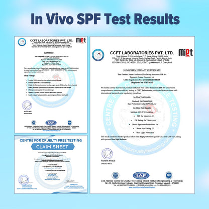 Radiance+ Dewy Sunscreen In-Vivo Tested with Watermelon & Niacinamide with SPF 50 & PA++++ - 30g
