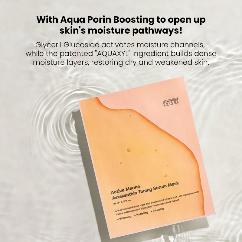 Sungboon Editor Active Marine Astaxanthin Toning Serum Mask (23ml) | Sungboon Editor at Broadway