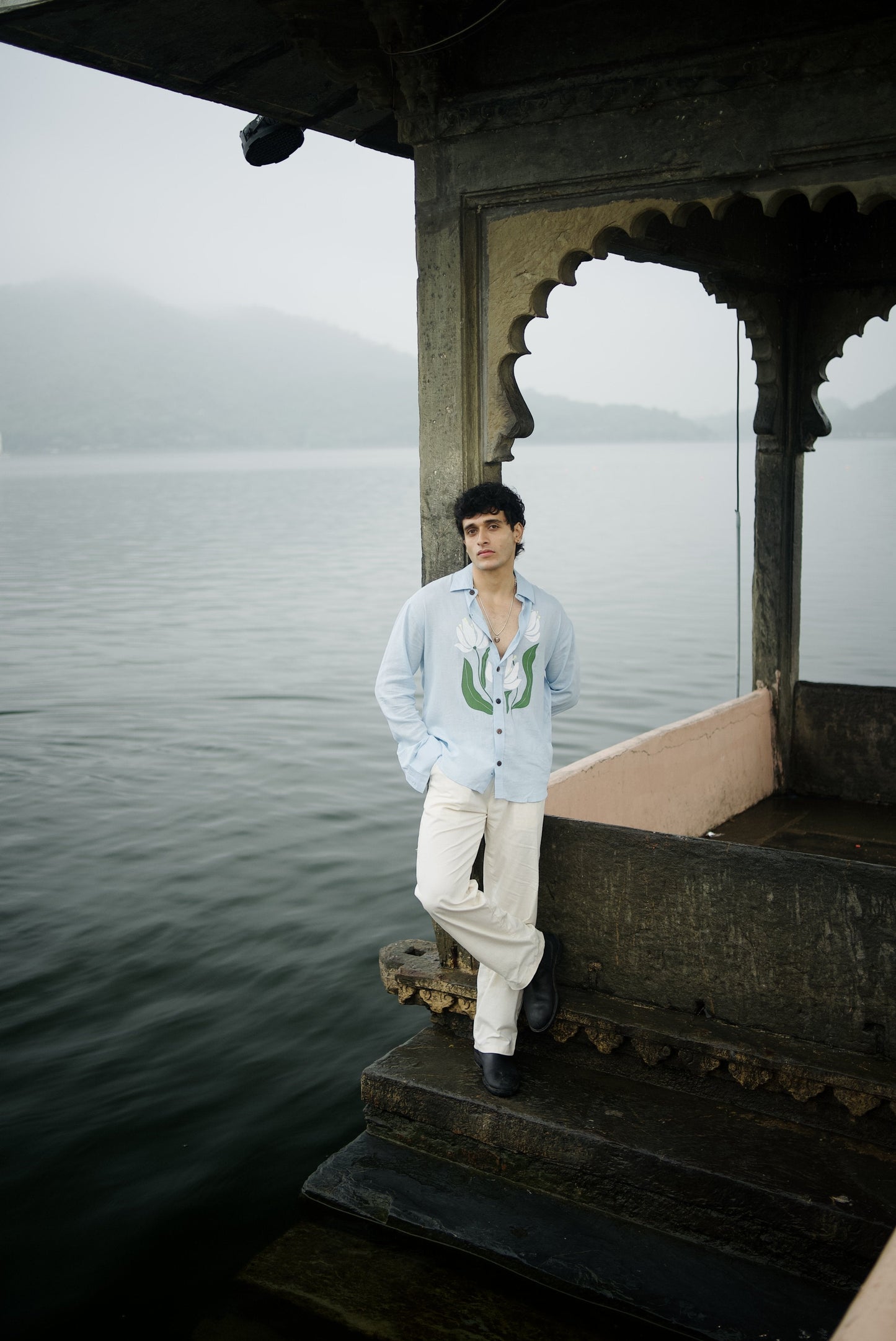 White Lotus Full Sleeve Linen Shirt