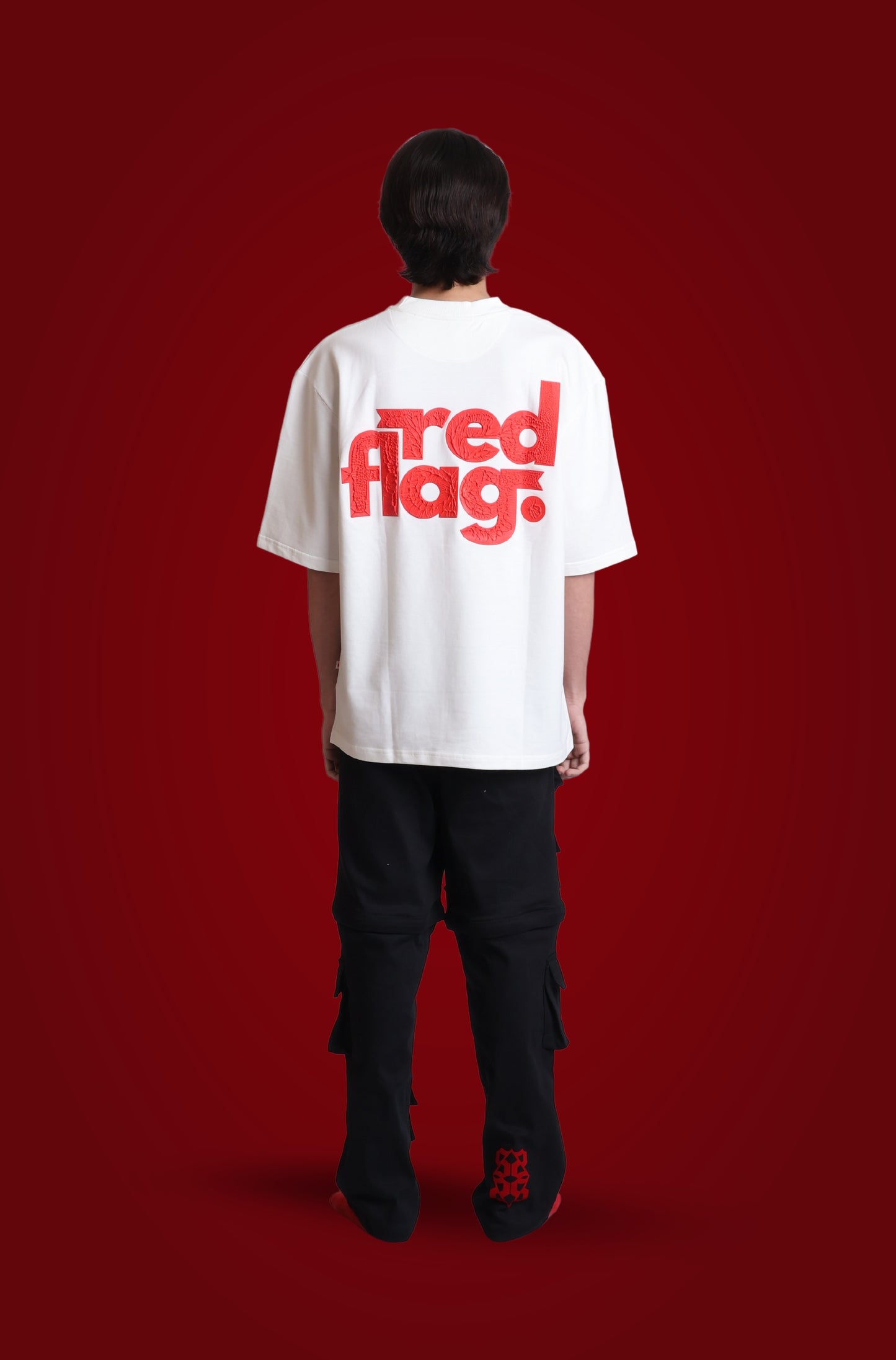 red flag. - korean oversized tshirt | sorta at Broadway