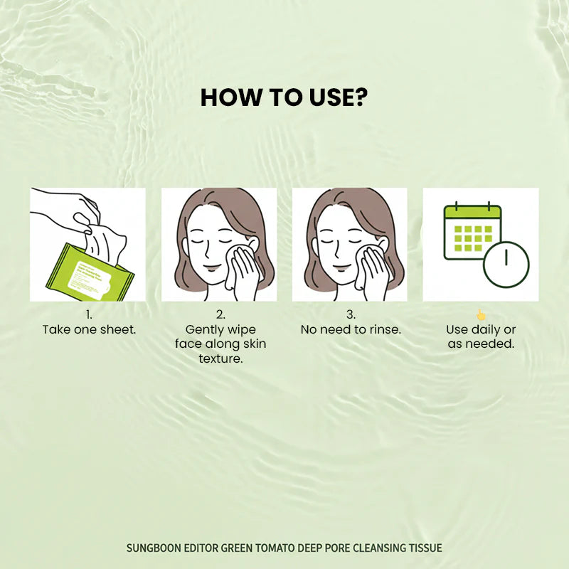 Sungboon Editor Green Tomato Deep Pore Cleansing Tissue (50g, 10pcs)