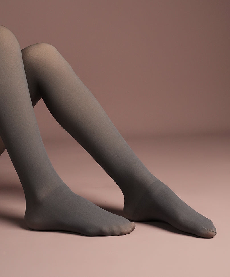 Sheer Fur Stockings Grey