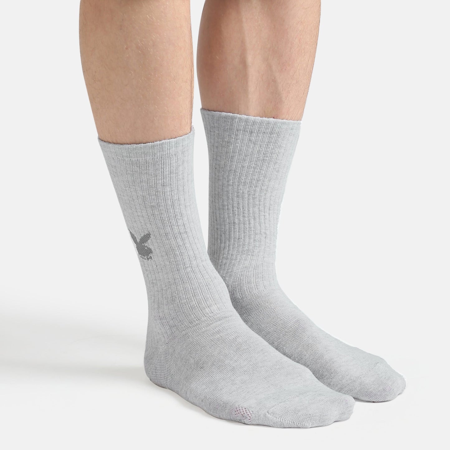 Mens Playboy Solid Crew Socks