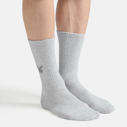 Mens Playboy Solid Crew Socks