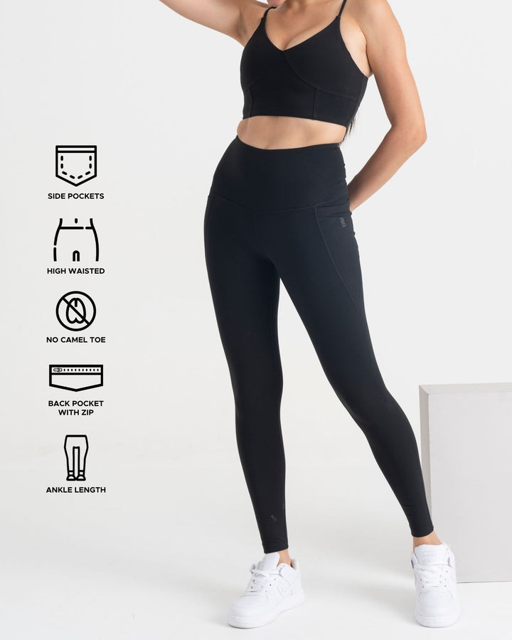 Zen Ankle Length Leggings | Hunnit at Broadway