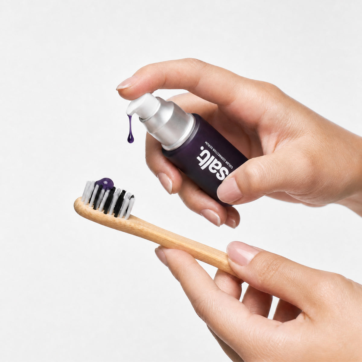 Salt Aura purple teeth whitening serum