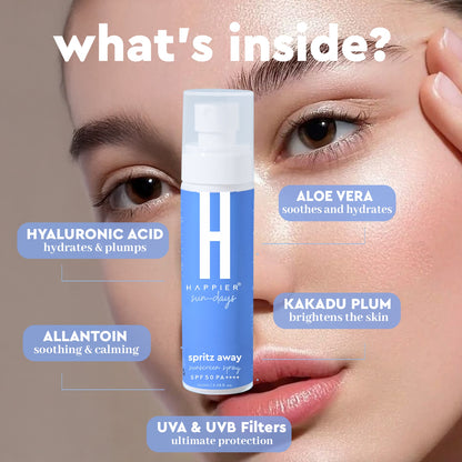 Happier Sun-days Sunscreen Spray SPF 50 PA++++ - Experience the Ultimate Sun Protection 100ml