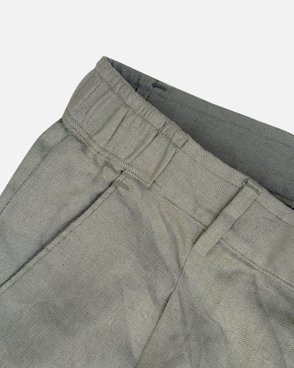 Bare Brown Relax Fit Linen Trouser with Side Elastic - Olive