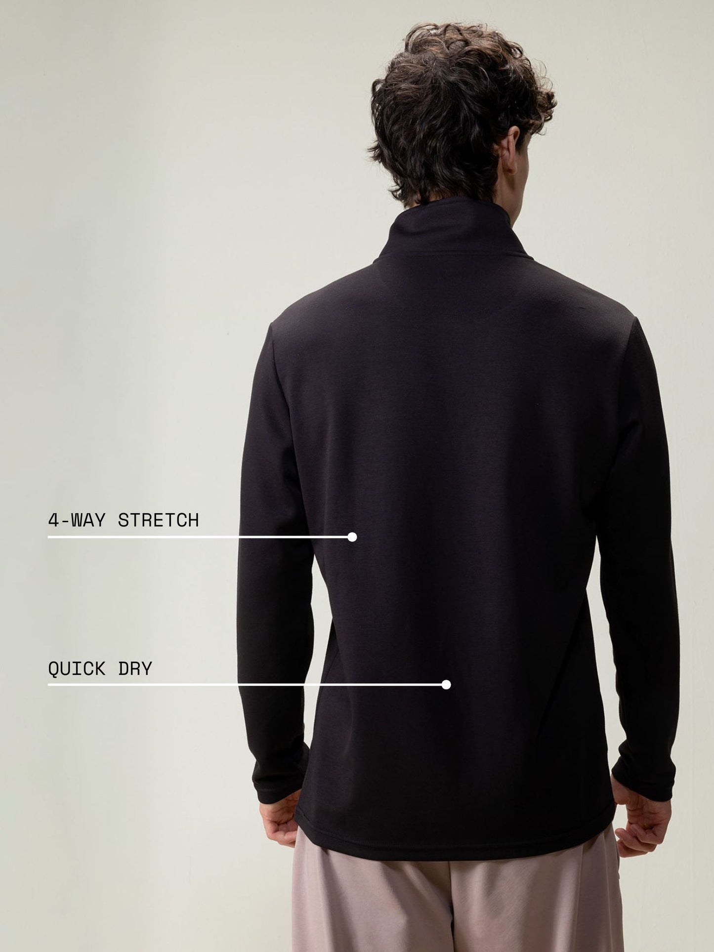 Black Modal Quarter Zip