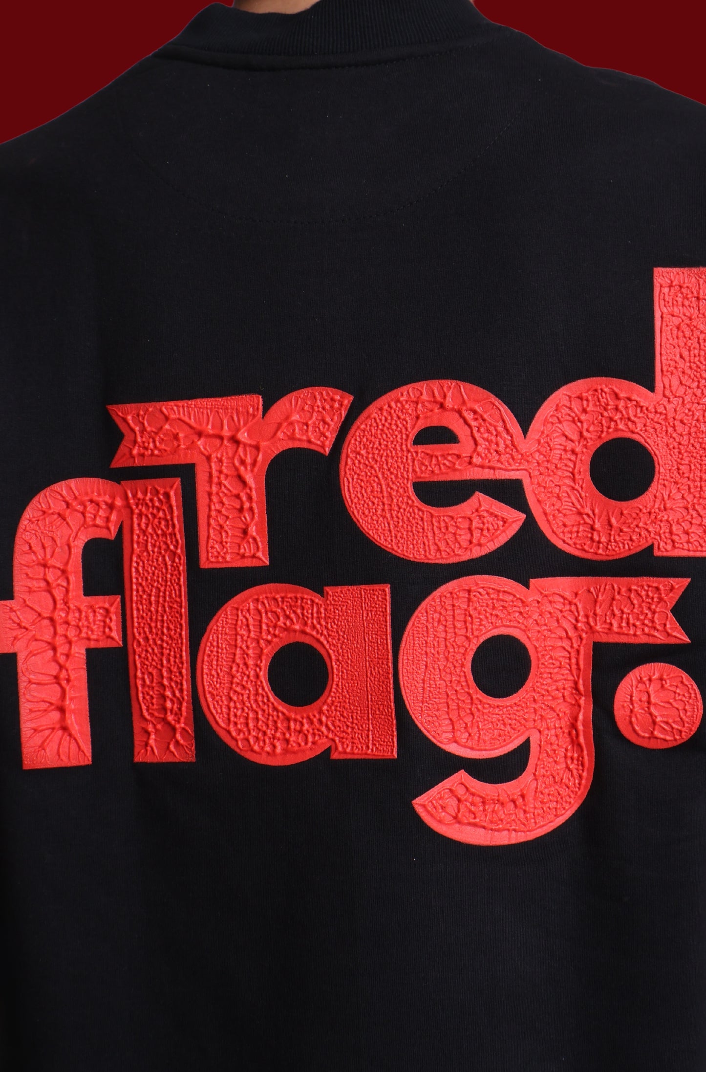 red flag. - korean oversized tshirt | sorta at Broadway