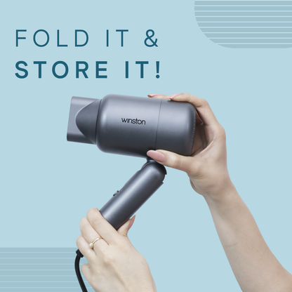 Hair Dryer 1400 Watt | Magnetic Concentrator With Foldable Design | Winston at Broadway
