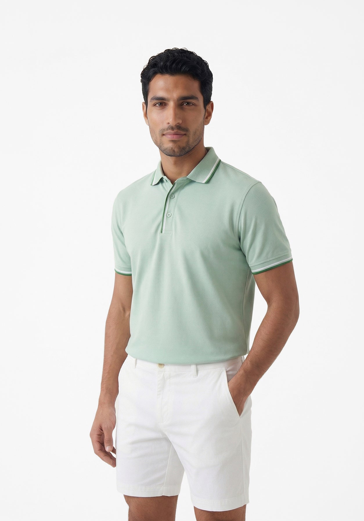 Thrive Green Collar Polo