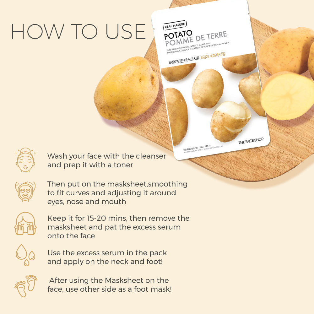 Real Nature Potato Face Mask 20g