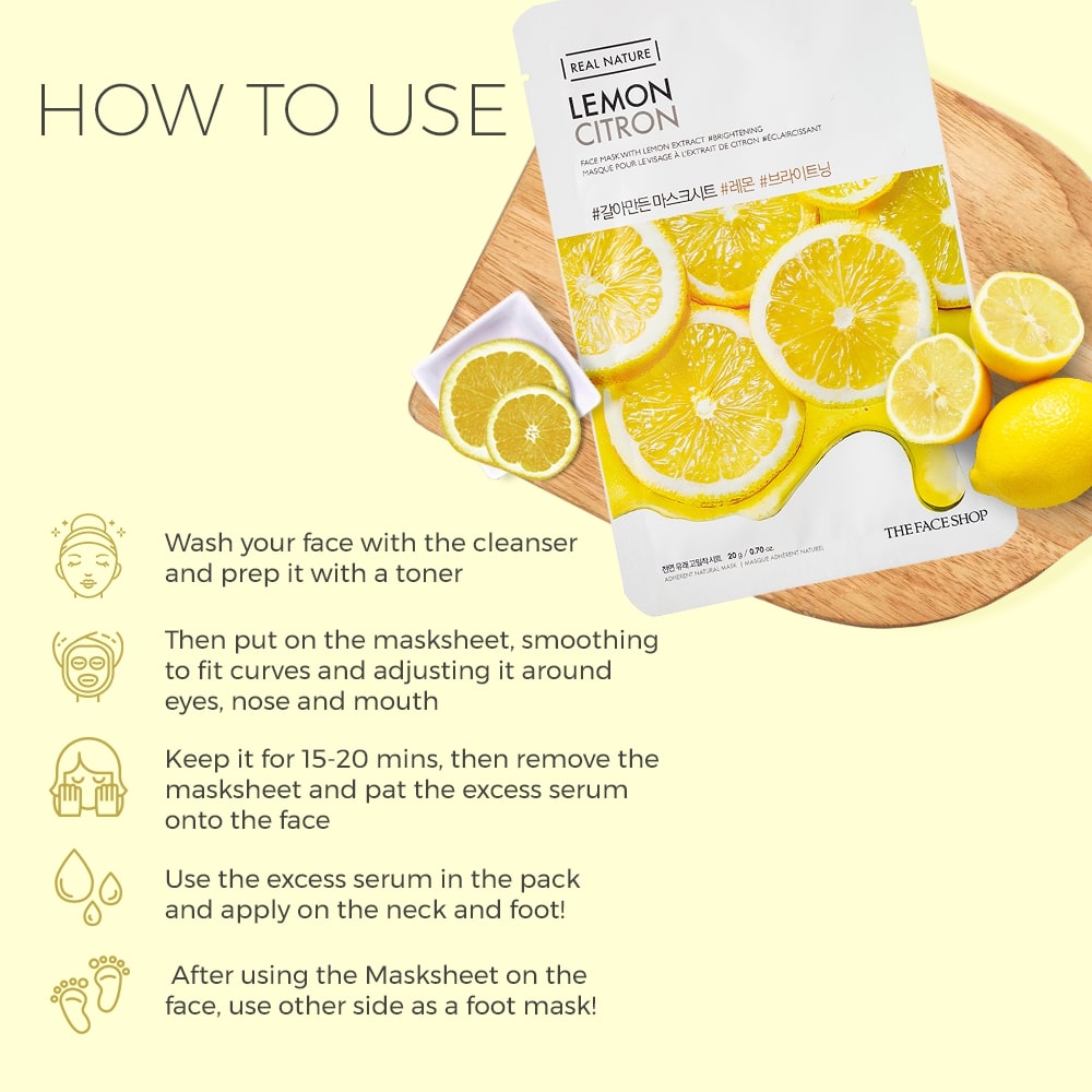 Real Nature Lemon Face Mask 20g