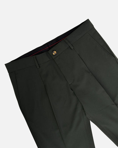 Bare Brown Slim Fit Trouser - Forest Green