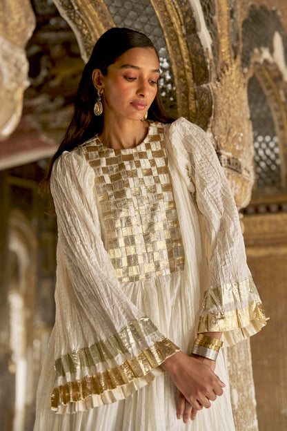 CRUSHED GOTA WEAVE MAXI