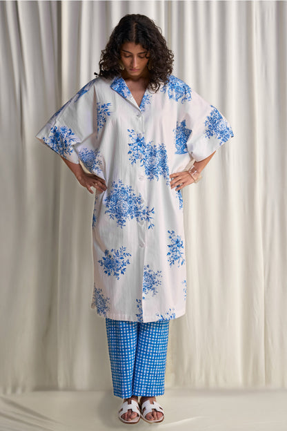 LINEN MADRAS CHECK PRINT PANT