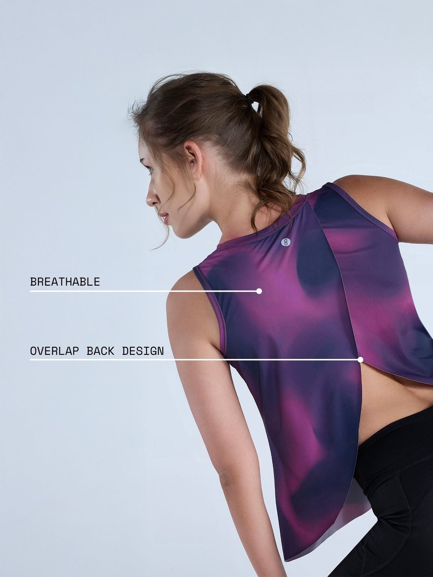 Purple fluid overlap tank