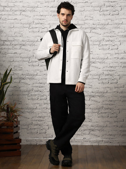 Relaxed Fit Textured Overshirt