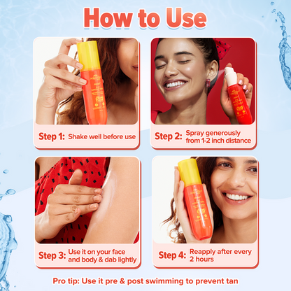 Detan+ Dewy Sunscreen Spray