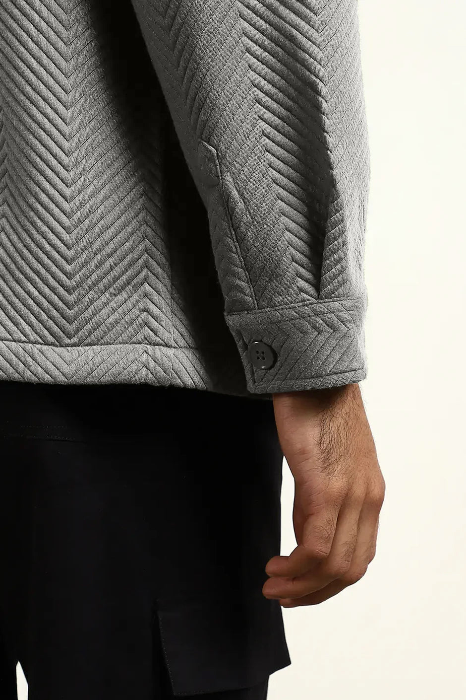 Relaxed Fit Textured Overshirt