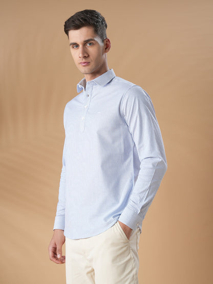 Blue Regular Fit Casual Cotton kurta for men (ANCEL)
