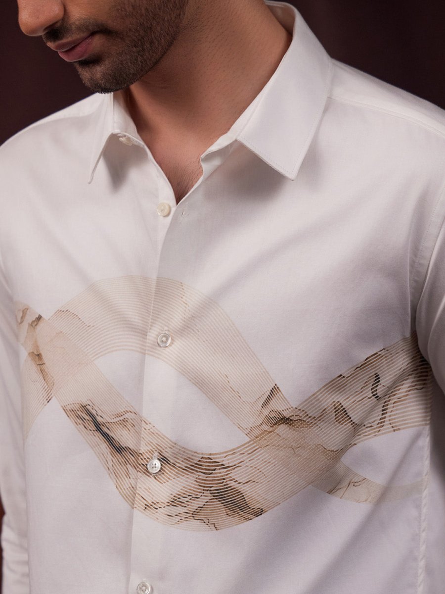 Wave Print Party Shirt - Luminous