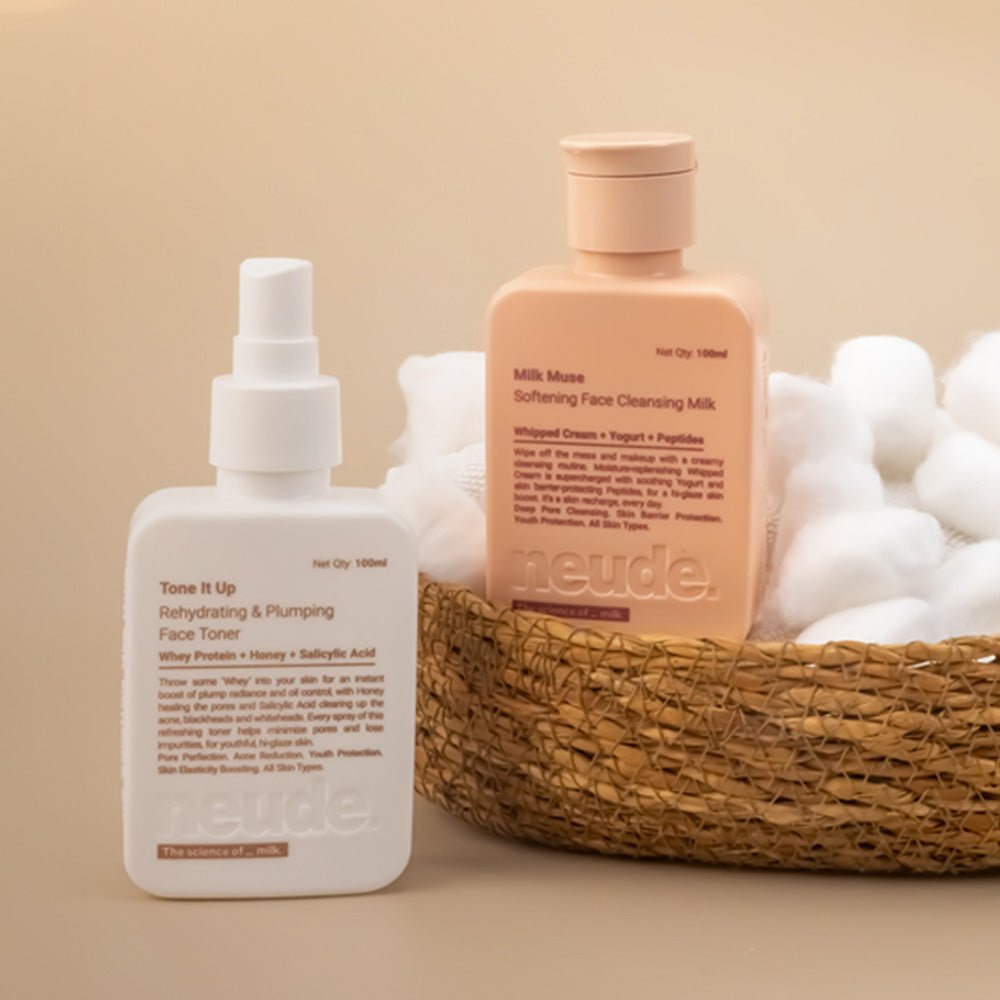 The Peptide Prep - Milk Cleanse & Tone Routine - Neude Skin