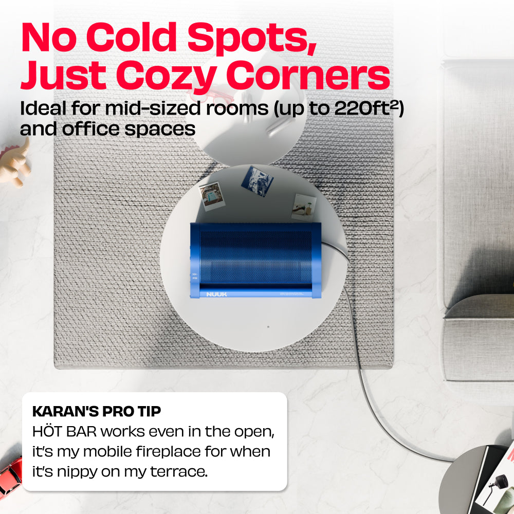 NUUK HOT BAR  2200W PTC SPACE HEATER WITH CERAMIC HEATING PLATE