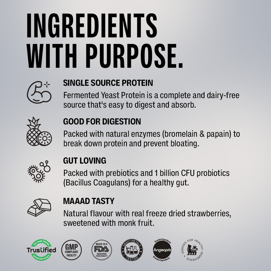 SUPERYOU Strawberry Yeast Protein 500g Jar