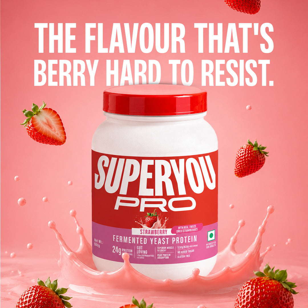 SUPERYOU Strawberry Yeast Protein 500g Jar