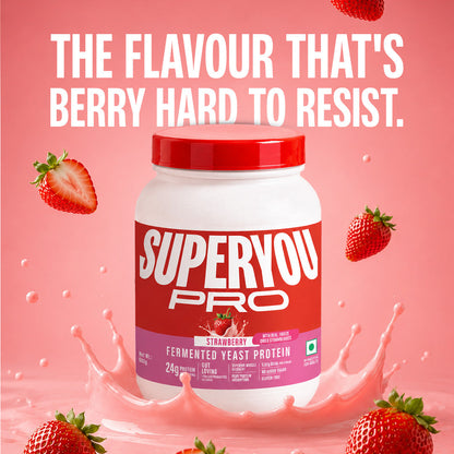 SUPERYOU Strawberry Yeast Protein 500g Jar