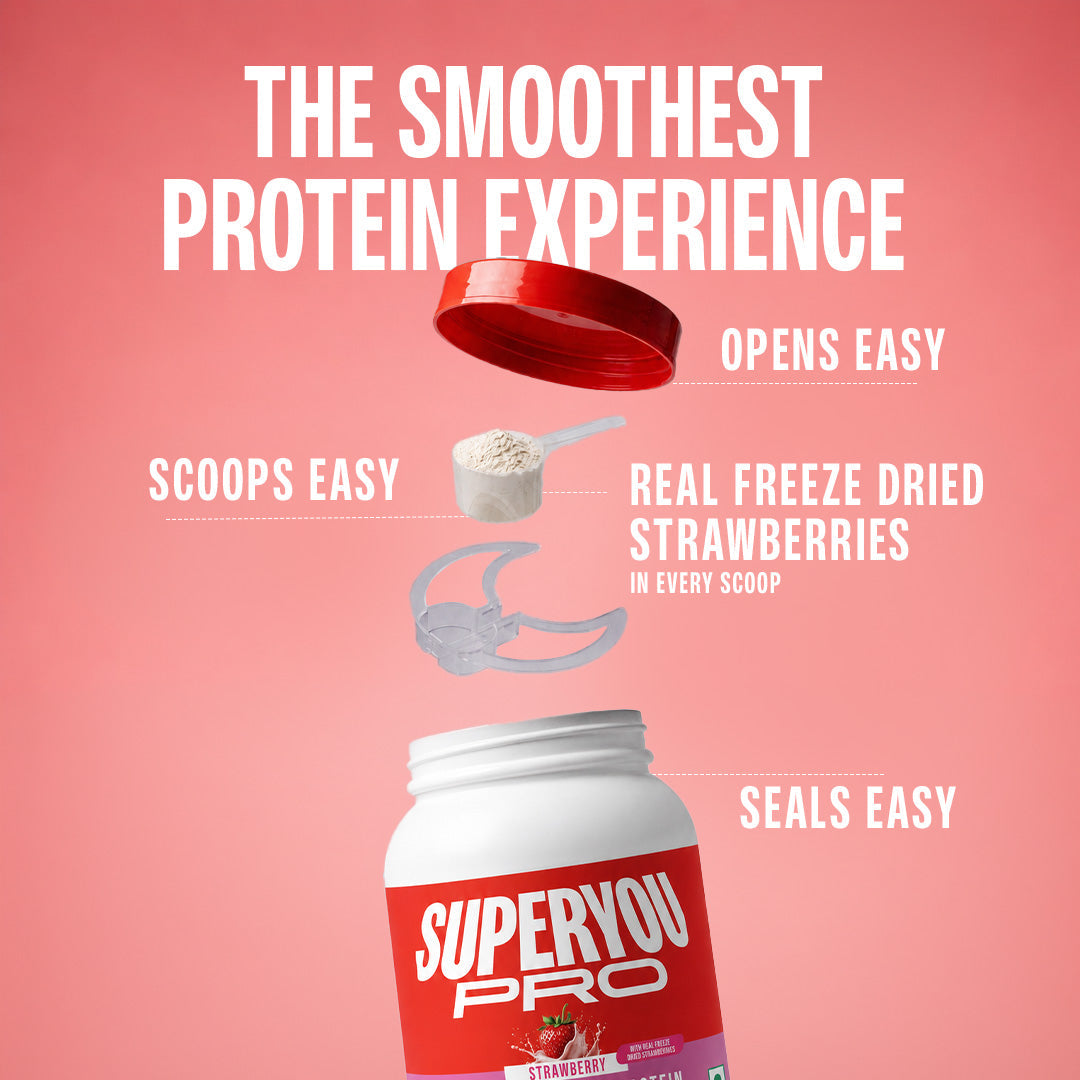 SUPERYOU Strawberry Yeast Protein 500g Jar