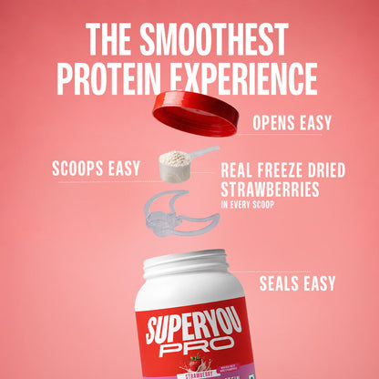SUPERYOU Strawberry Yeast Protein 500g Jar