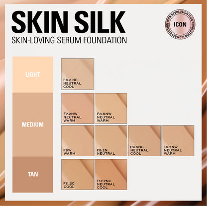 Makeup Revolution Skin Silk Serum Foundation | Makeup Revolution at Broadway