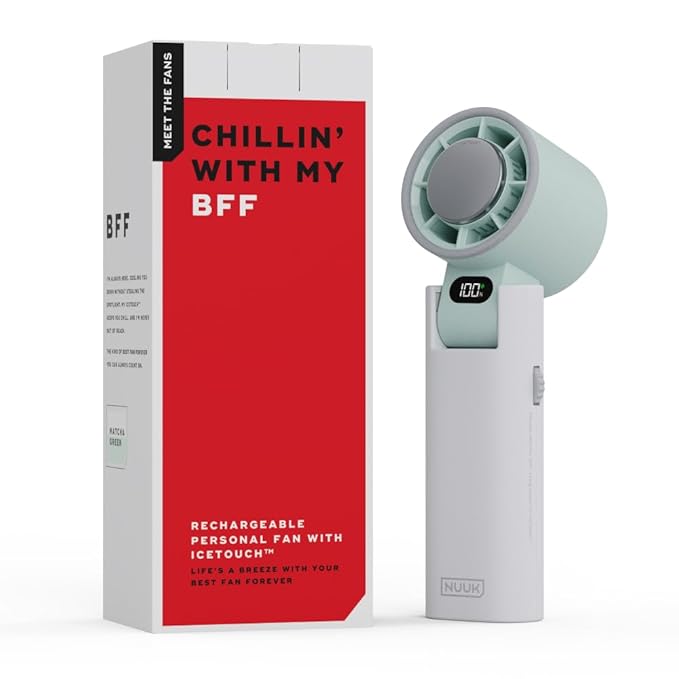 Nuuk BFF Rechargeable Personal Fan with IceTouch - Matcha Green