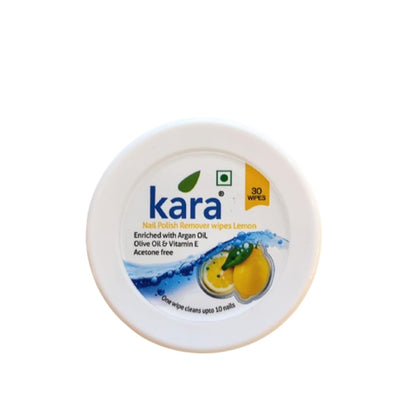 Kara Nail Polish Remover Wipes| Lemon Fragrance