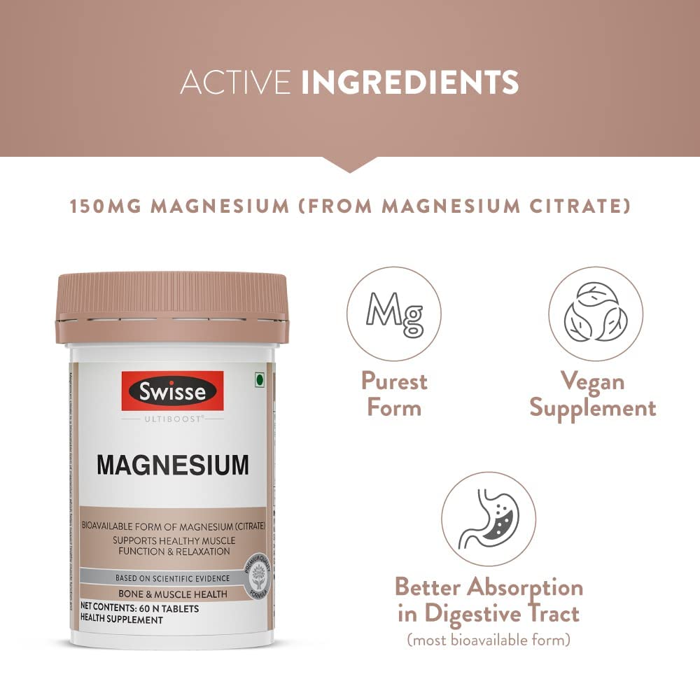Swisse Magnesium 60 Tablets | Swisse at Broadway