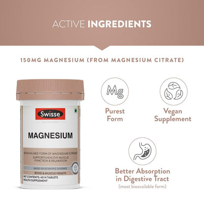 Swisse Magnesium 60 Tablets | Swisse at Broadway