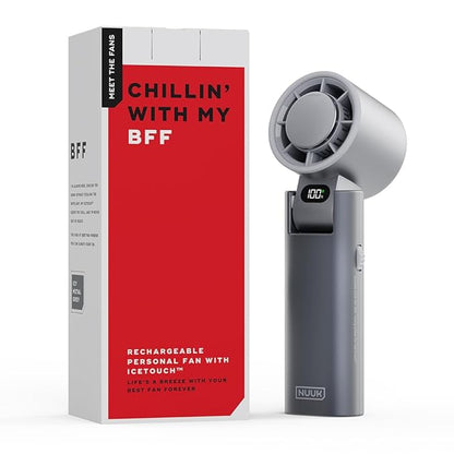 Nuuk BFF Rechargeable Personal Fan with IceTouch - Ice Metal Grey