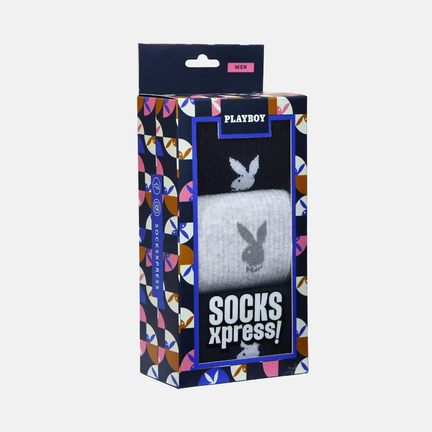 Mens Playboy Solid Crew Socks