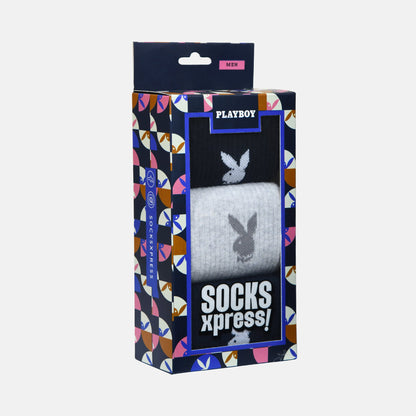 Mens Playboy Solid Crew Socks