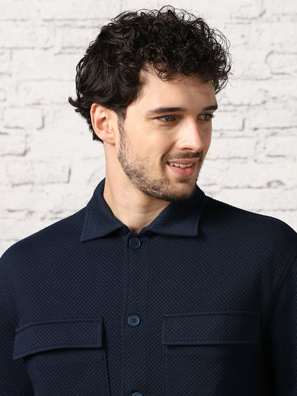 Relaxed Fit Textured Overshirt