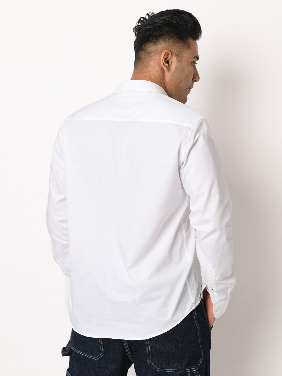 Poppy Embroidered Cotton White Shirt - Grace