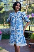 TOILE & LACE TIERED MINI